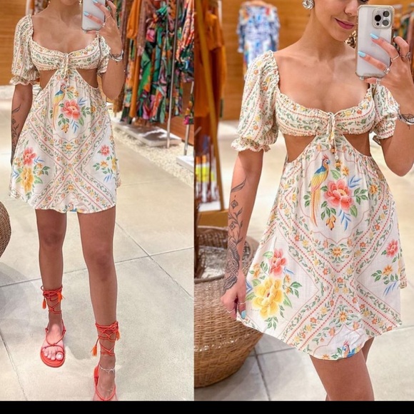 FARM Rio Short Garden Dress Size M - Picture 2 of 11